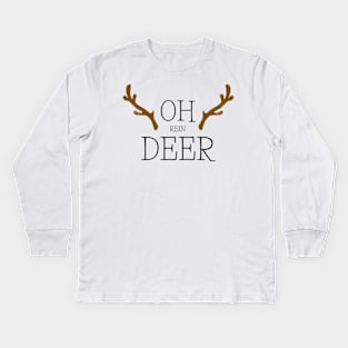 OH ReinDEER Xmas Gift Edit Kids Long Sleeve T-Shirt